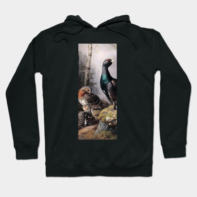 Capercaillie courting by Ferdinand von Wright Hoodie by academic-art